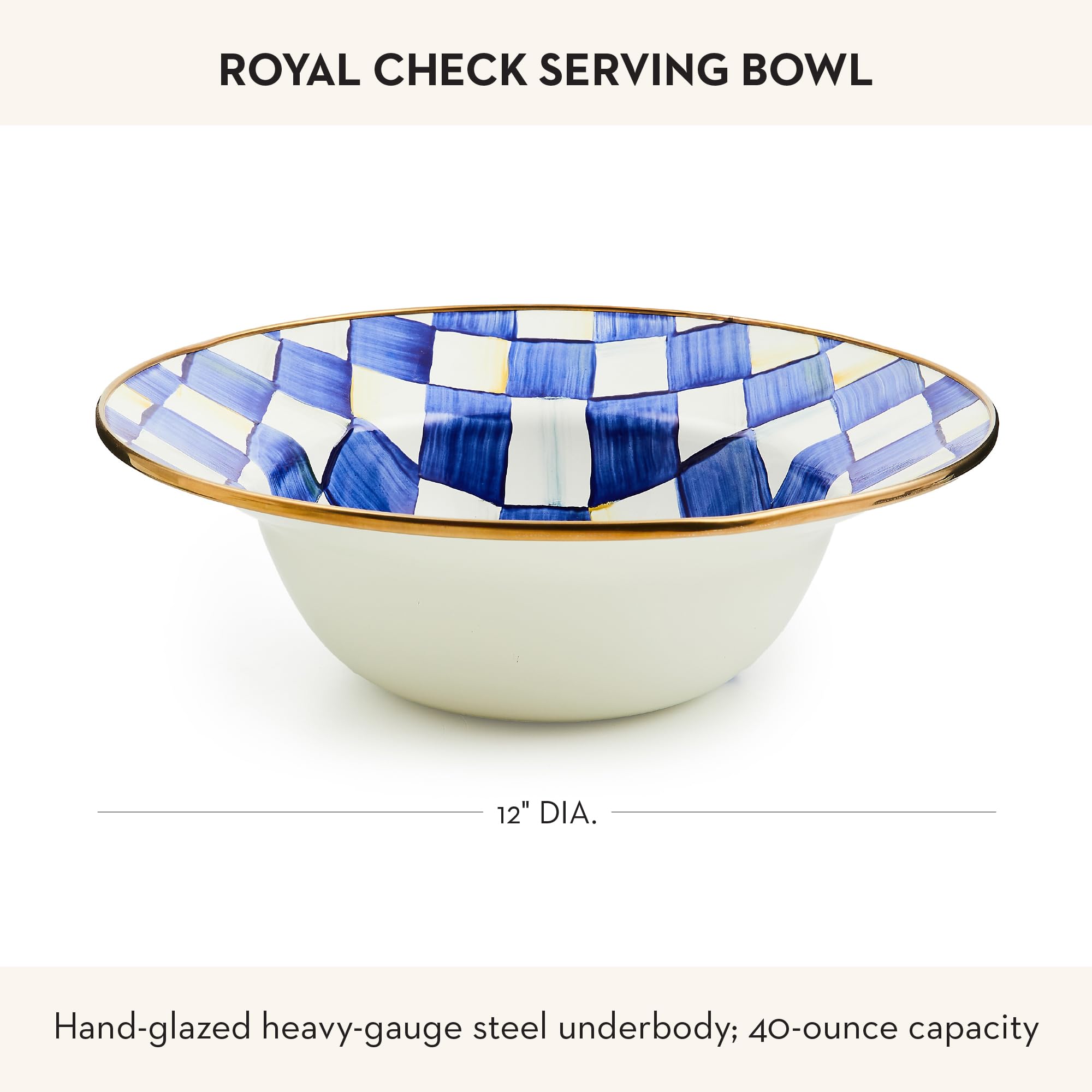 Amazon.com | MACKENZIE-CHILDS Enamel Serving Bowl, Enamel